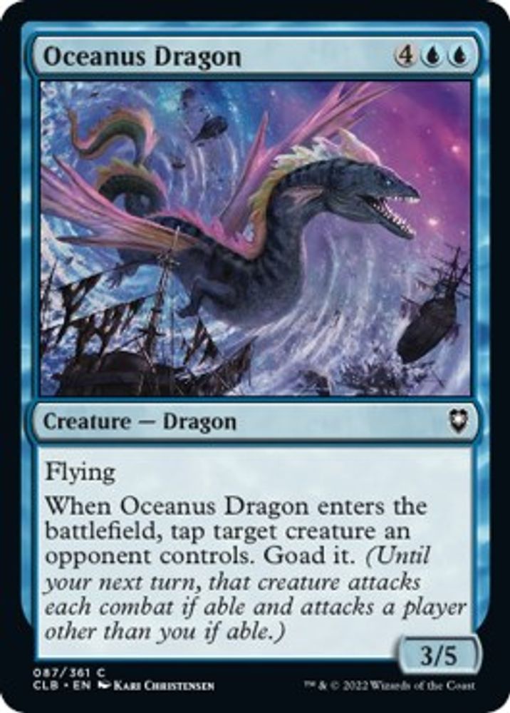 2022 Magic: The Gathering: Commander Legends: Battle for Baldur's Gate (CLB) - Oceanus Dragon (#87, Common) (, Near Mint)