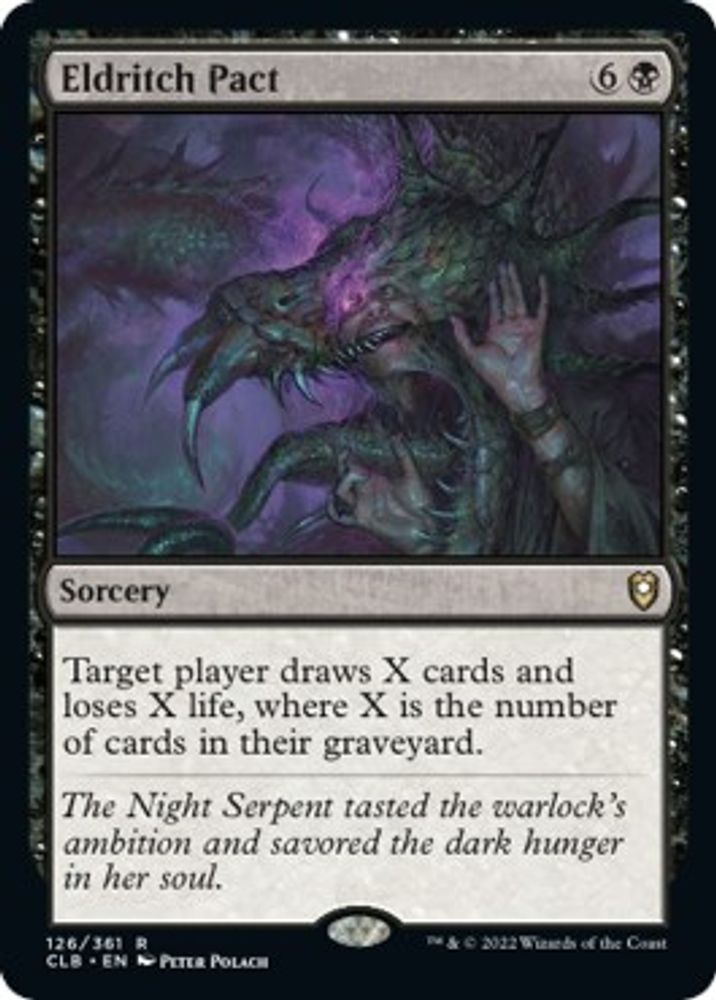 2022 Magic: The Gathering: Commander Legends: Battle for Baldur's Gate (CLB) - Eldritch Pact (#126, Rare) (Foil, Near Mint)