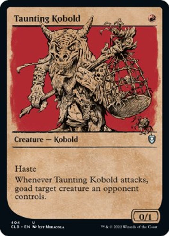 2022 Magic: The Gathering: Commander Legends: Battle for Baldur's Gate (CLB) - Taunting Kobold Showcase (#404, Uncommon) (, Near Mint)