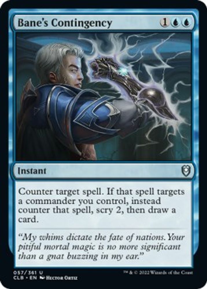 2022 Magic: The Gathering: Commander Legends: Battle for Baldur's Gate (CLB) - Banes Contingency (#57, Uncommon) (, Near Mint)