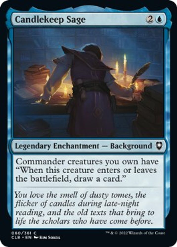 2022 Magic: The Gathering: Commander Legends: Battle for Baldur's Gate (CLB) - Candlekeep Sage (#60, Common)