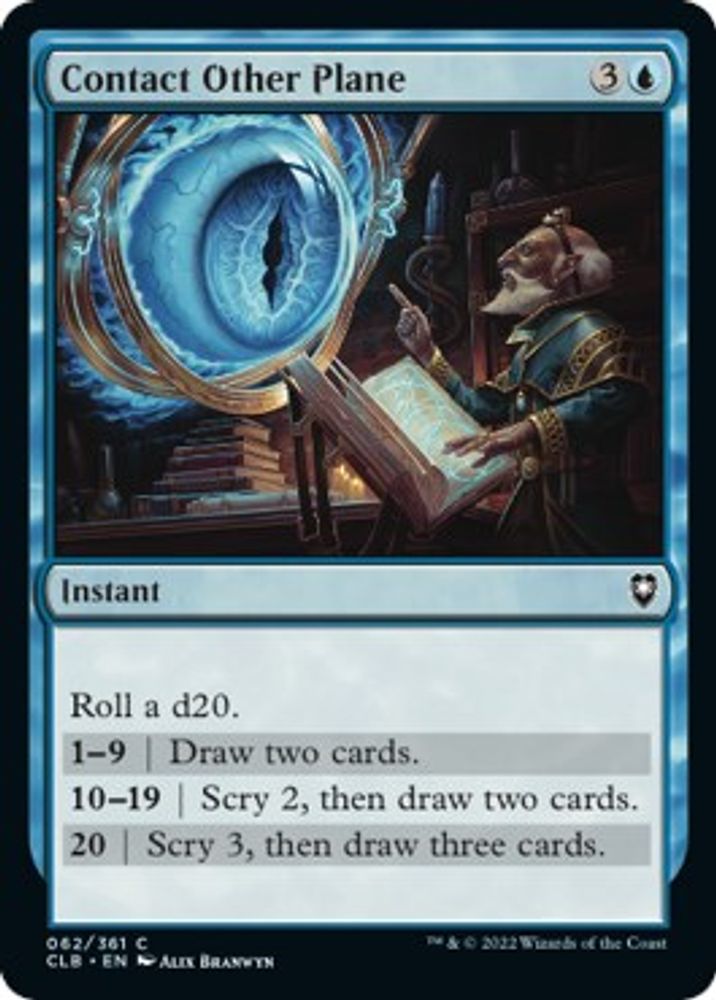 2022 Magic: The Gathering: Commander Legends: Battle for Baldur's Gate (CLB) - Contact Other Plane (#62, Common) (, Near Mint)