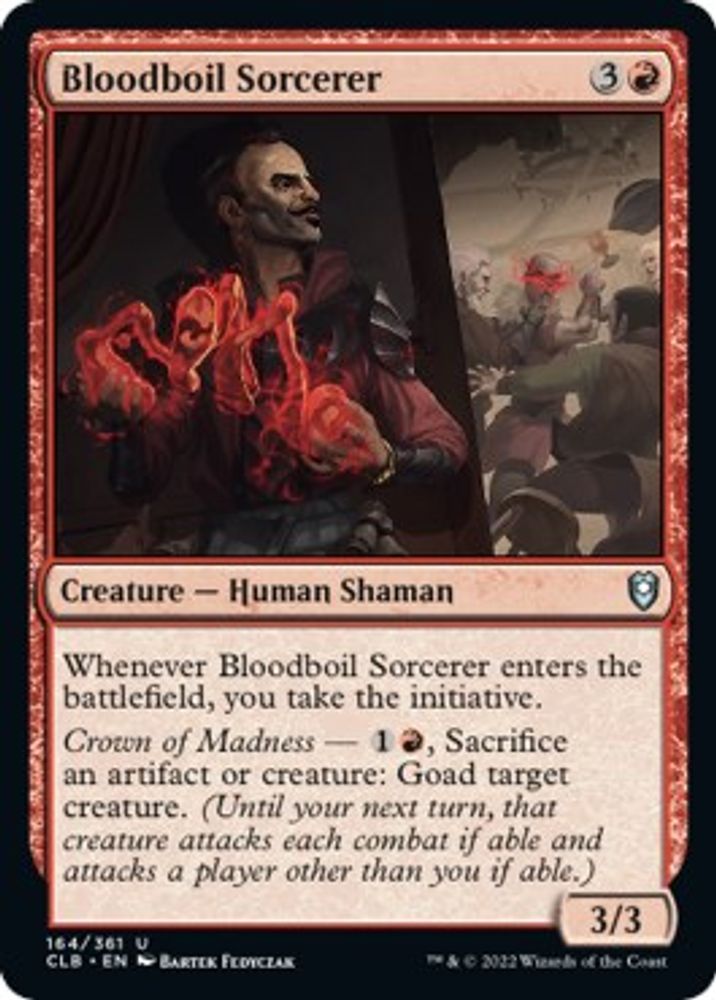 2022 Magic: The Gathering: Commander Legends: Battle for Baldur's Gate (CLB) - Bloodboil Sorcerer (#164, Uncommon) (, Near Mint)