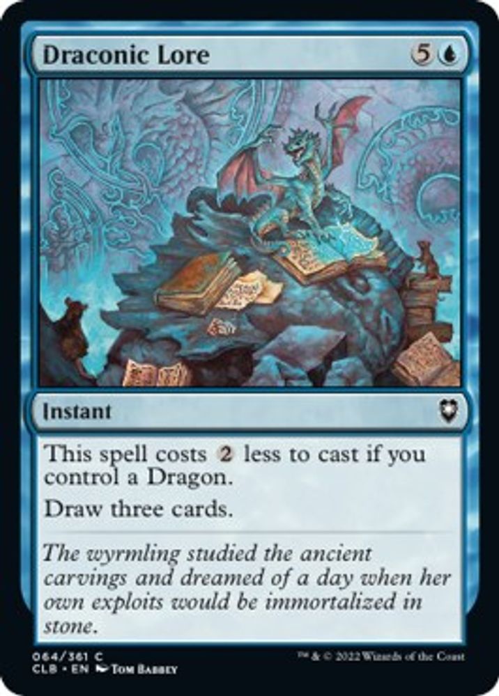 2022 Magic: The Gathering: Commander Legends: Battle for Baldur's Gate (CLB) - Draconic Lore (#64, Common) (, Near Mint)