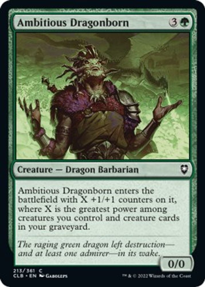 2022 Magic: The Gathering: Commander Legends: Battle for Baldur's Gate (CLB) - Ambitious Dragonborn (#213, Common)