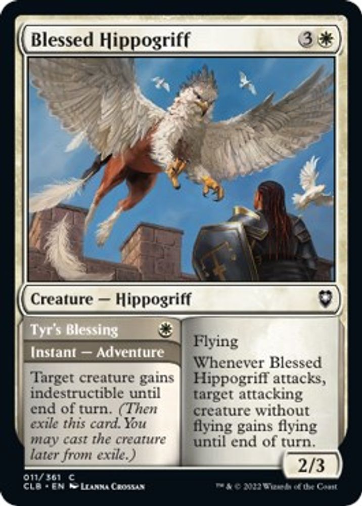 2022 Magic: The Gathering: Commander Legends: Battle for Baldur's Gate (CLB) - Blessed Hippogriff (#11, Common) (, Near Mint)