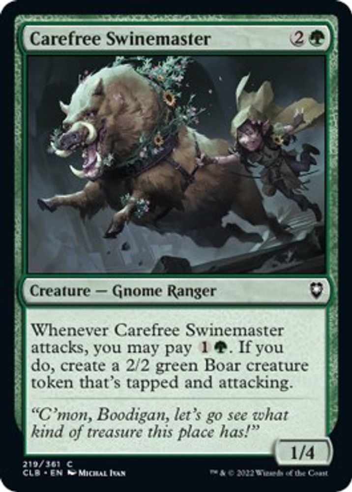 2022 Magic: The Gathering: Commander Legends: Battle for Baldur's Gate (CLB) - Carefree Swinemaster (#219, Common) (, Near Mint)
