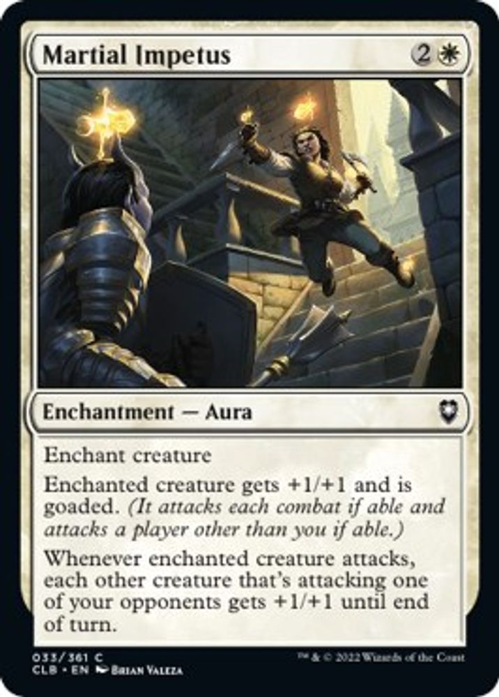 2022 Magic: The Gathering: Commander Legends: Battle for Baldur's Gate (CLB) - Martial Impetus (#33, Common) (, Near Mint)