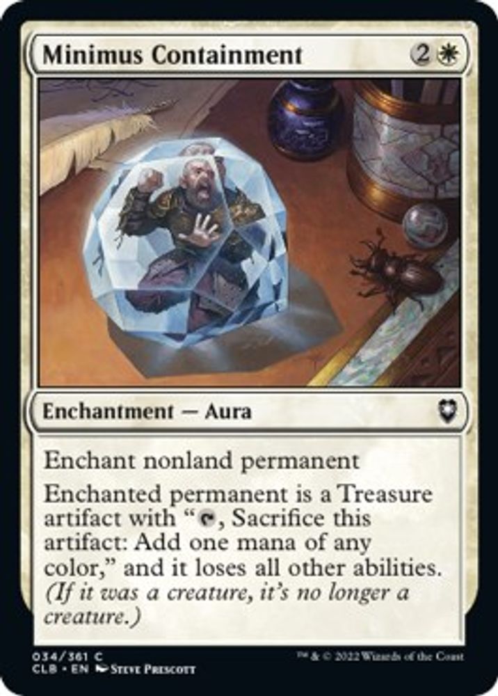 2022 Magic: The Gathering: Commander Legends: Battle for Baldur's Gate (CLB) - Minimus Containment (#34, Common) (, Near Mint)