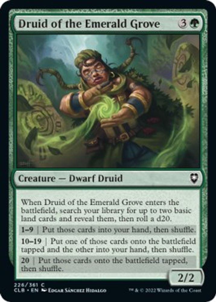 2022 Magic: The Gathering: Commander Legends: Battle for Baldur's Gate (CLB) - Druid of the Emerald Grove (#226, Common) (, Near Mint)