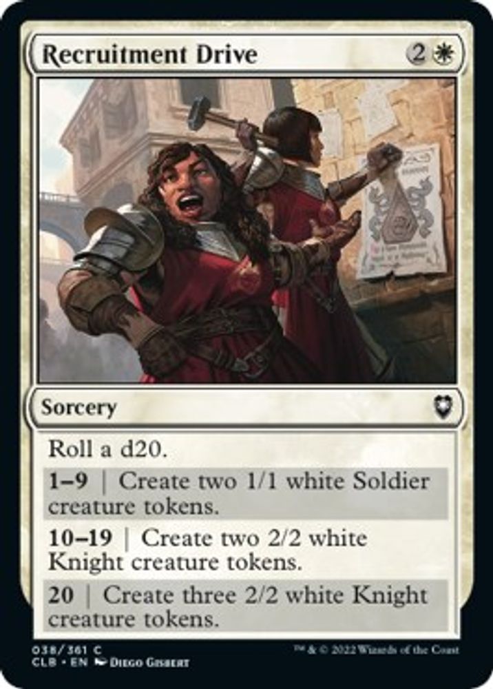 2022 Magic: The Gathering: Commander Legends: Battle for Baldur's Gate (CLB) - Recruitment Drive (#38, Common) (, Near Mint)