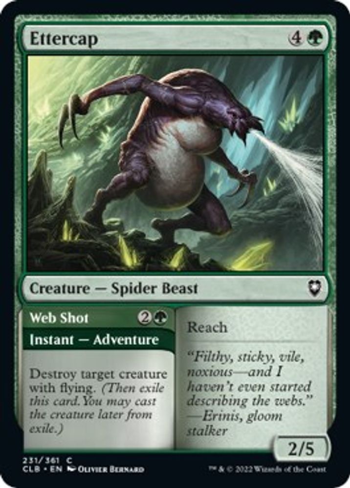 2022 Magic: The Gathering: Commander Legends: Battle for Baldur's Gate (CLB) - Ettercap (#231, Common) (, Near Mint)