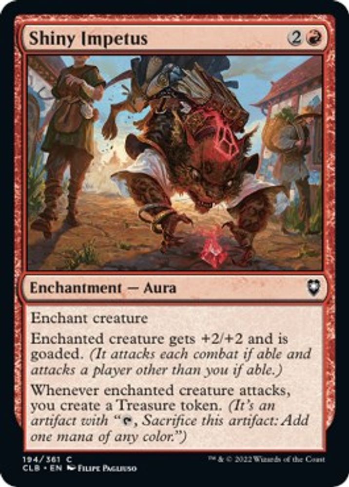 2022 Magic: The Gathering: Commander Legends: Battle for Baldur's Gate (CLB) - Shiny Impetus (#194, Common) (, Near Mint)