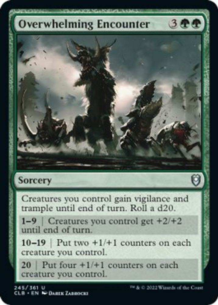 2022 Magic: The Gathering: Commander Legends: Battle for Baldur's Gate (CLB) - Overwhelming Encounter (#245, Uncommon) (, Near Mint)
