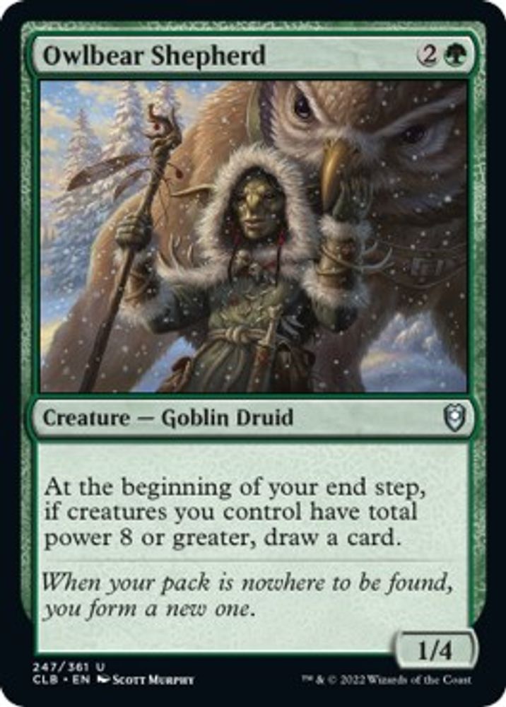 2022 Magic: The Gathering: Commander Legends: Battle for Baldur's Gate (CLB) - Owlbear Shepherd (#247, Uncommon) (, Near Mint)