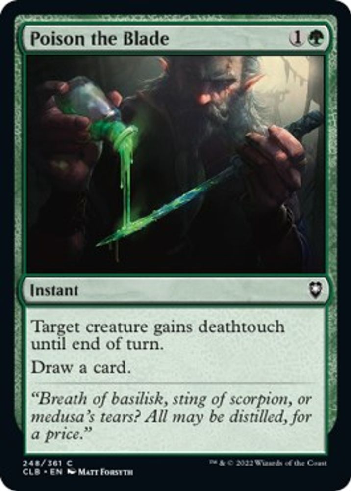 2022 Magic: The Gathering: Commander Legends: Battle for Baldur's Gate (CLB) - Poison the Blade (#248, Common) (, Near Mint)