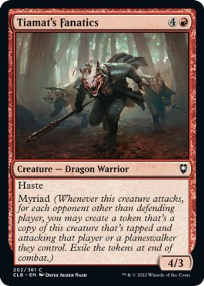 2022 Magic: The Gathering: Commander Legends: Battle for Baldur's Gate (CLB) - Tiamats Fanatics (#202, Common)