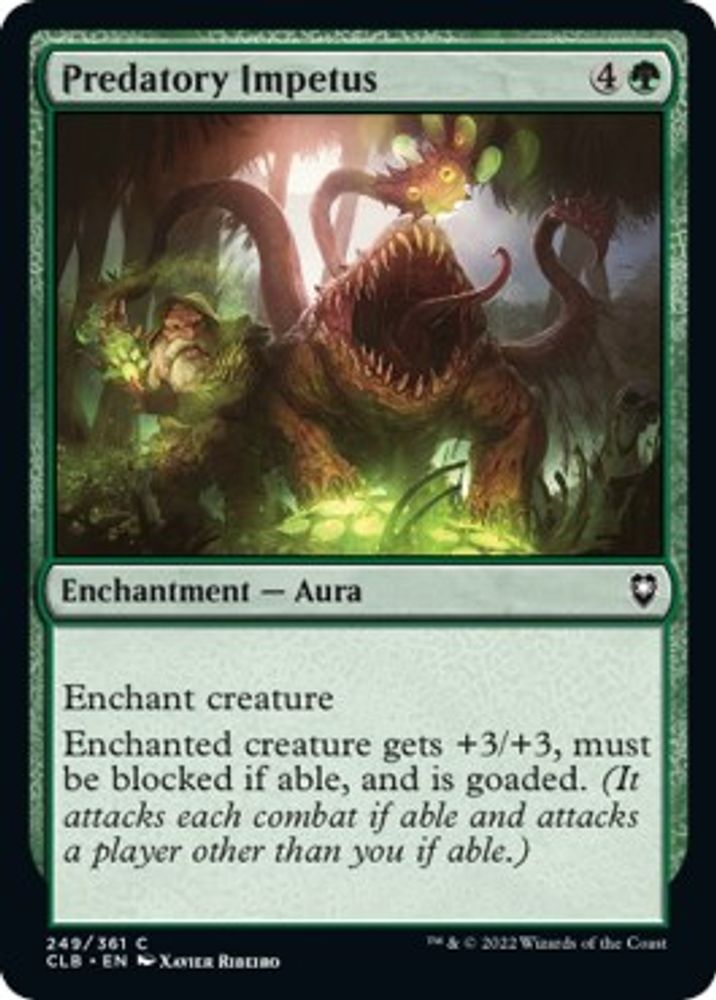 2022 Magic: The Gathering: Commander Legends: Battle for Baldur's Gate (CLB) - Predatory Impetus (#249, Common) (, Near Mint)
