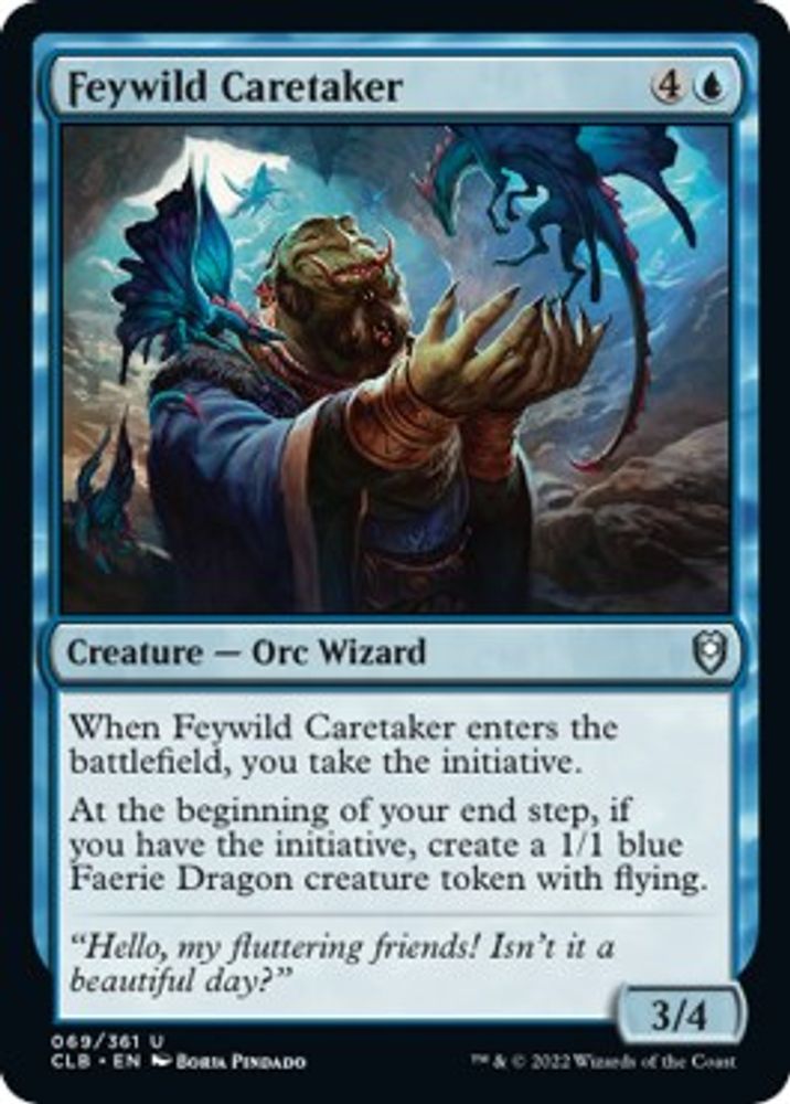 2022 Magic: The Gathering: Commander Legends: Battle for Baldur's Gate (CLB) - Feywild Caretaker (#69, Uncommon) (, Near Mint)