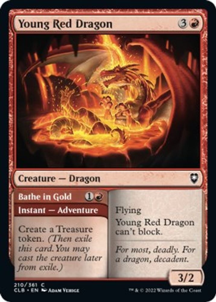 2022 Magic: The Gathering: Commander Legends: Battle for Baldur's Gate (CLB) - Young Red Dragon (#210, Common) (, Near Mint)