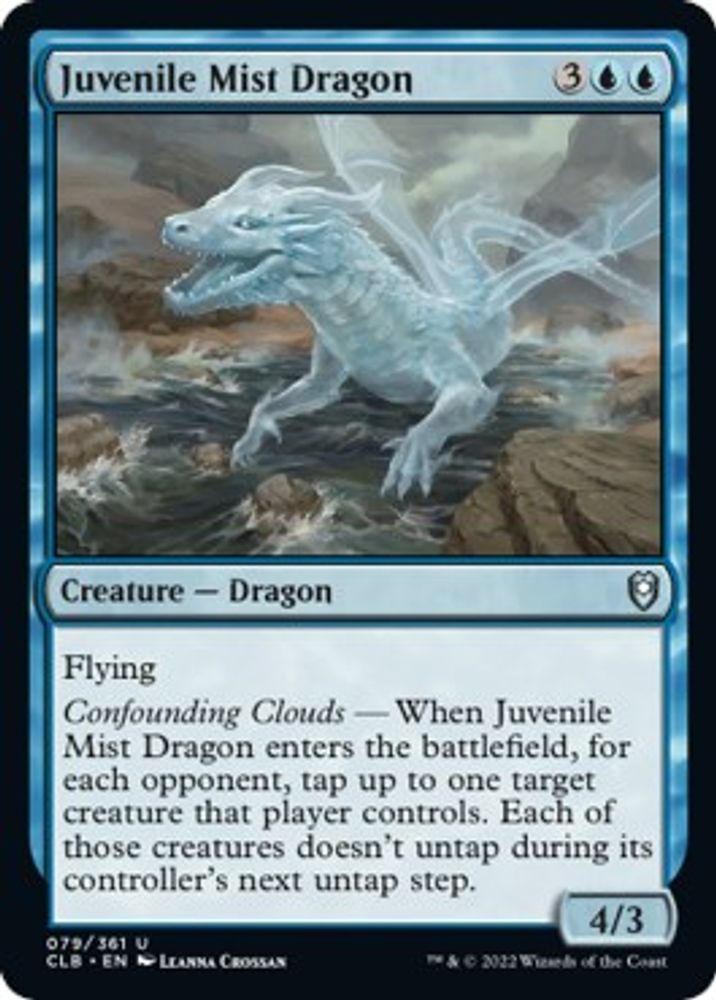 2022 Magic: The Gathering: Commander Legends: Battle for Baldur's Gate (CLB) - Juvenile Mist Dragon (#79, Uncommon) (, Near Mint)