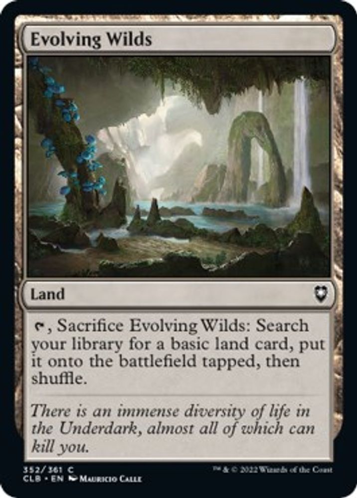 2022 Magic: The Gathering: Commander Legends: Battle for Baldur's Gate (CLB) - Evolving Wilds (#352, Common)