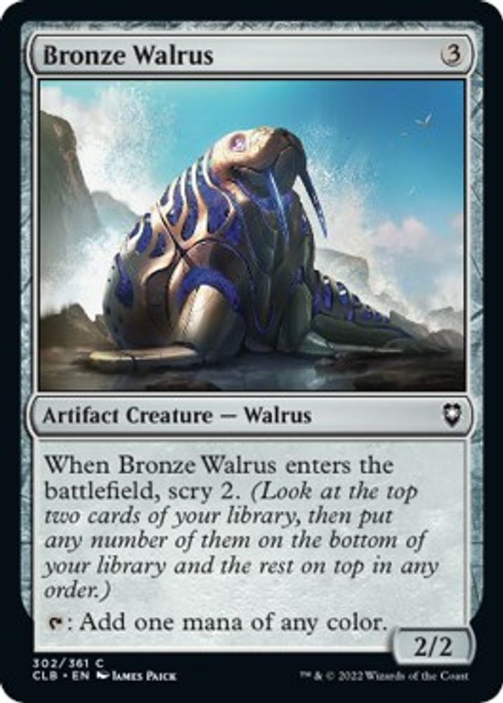 2022 Magic: The Gathering: Commander Legends: Battle for Baldur's Gate (CLB) - Bronze Walrus (#302, Common) (, Near Mint)