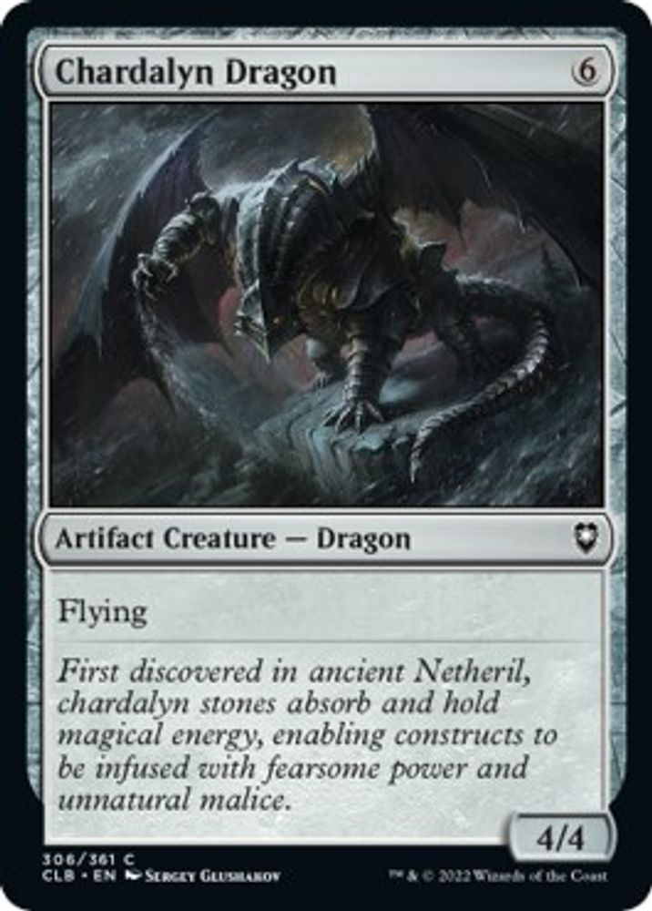 2022 Magic: The Gathering: Commander Legends: Battle for Baldur's Gate (CLB) - Chardalyn Dragon (#306, Common)