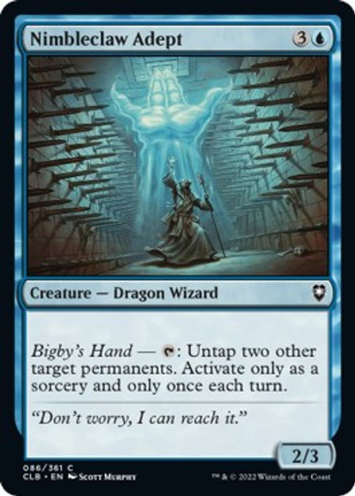 2022 Magic: The Gathering: Commander Legends: Battle for Baldur's Gate (CLB) - Nimbleclaw Adept (#86, Common) (, Near Mint)