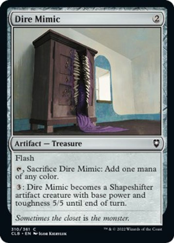2022 Magic: The Gathering: Commander Legends: Battle for Baldur's Gate (CLB) - Dire Mimic (#310, Common) (, Near Mint)