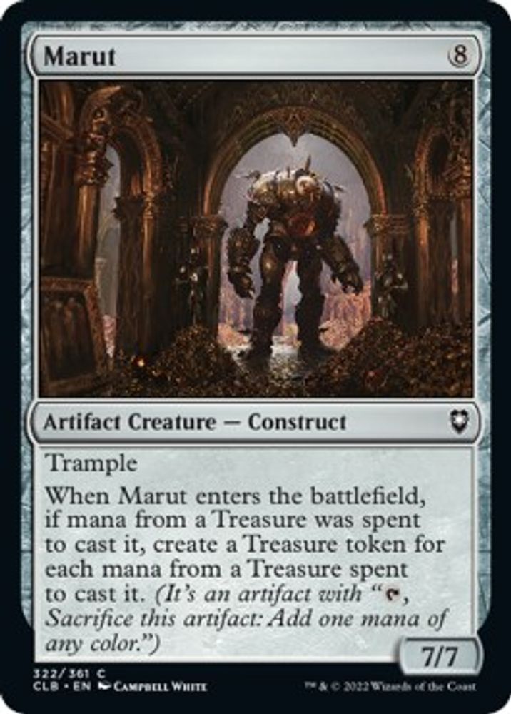2022 Magic: The Gathering: Commander Legends: Battle for Baldur's Gate (CLB) - Marut (#322, Common) (, Near Mint)