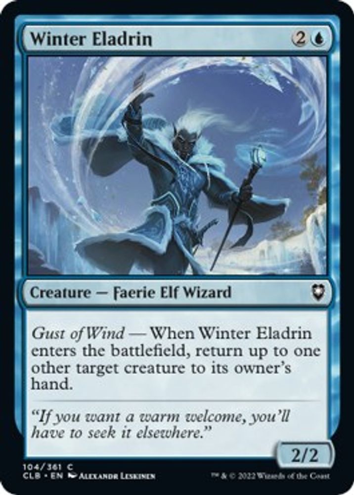 2022 Magic: The Gathering: Commander Legends: Battle for Baldur's Gate (CLB) - Winter Eladrin (#104, Common) (, Near Mint)