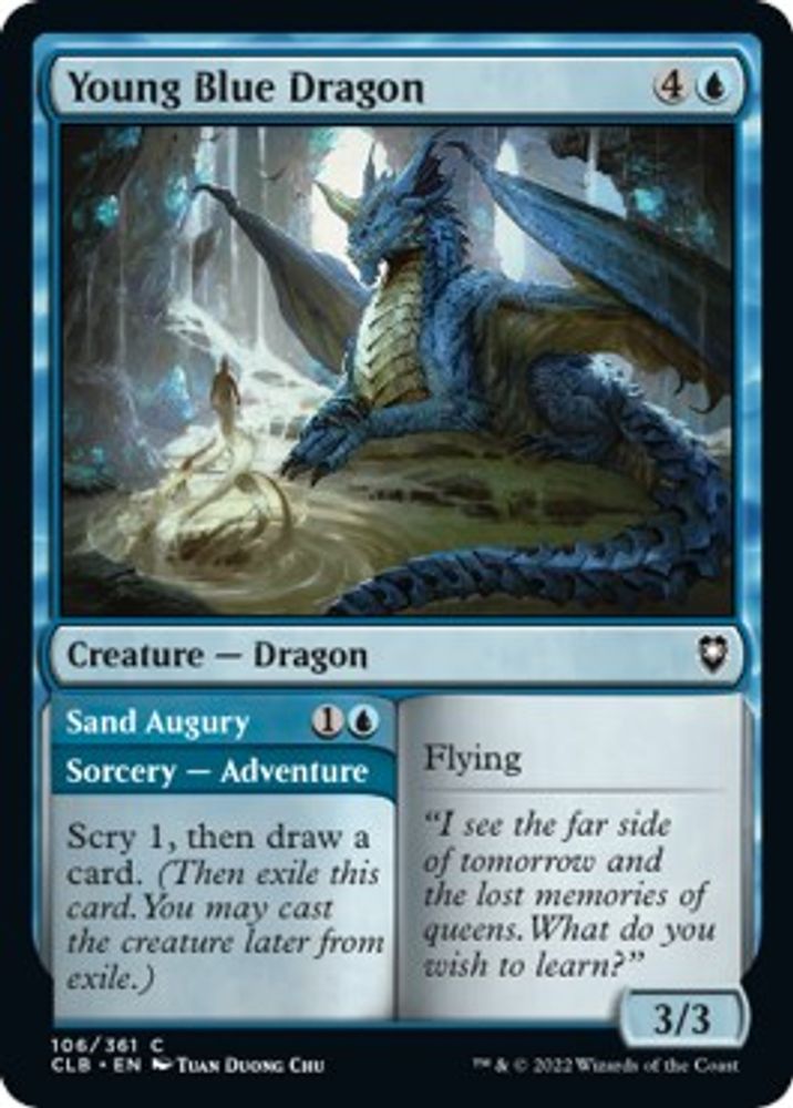2022 Magic: The Gathering: Commander Legends: Battle for Baldur's Gate (CLB) - Young Blue Dragon (#106, Common) (, Near Mint)
