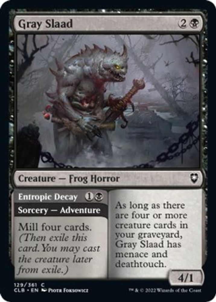 2022 Magic: The Gathering: Commander Legends: Battle for Baldur's Gate (CLB) - Gray Slaad (#129, Common) (, Near Mint)