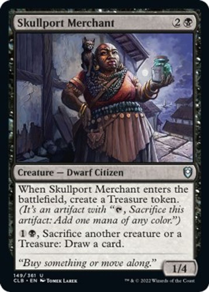 2022 Magic: The Gathering: Commander Legends: Battle for Baldur's Gate (CLB) - Skullport Merchant (#149, Uncommon) (, Near Mint)