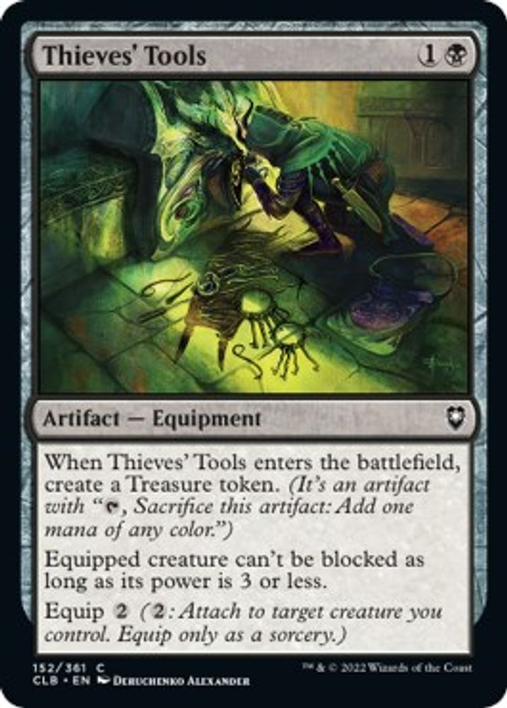 2022 Magic: The Gathering: Commander Legends: Battle for Baldur's Gate (CLB) - Thieves Tools (#152, Common) (, Near Mint)
