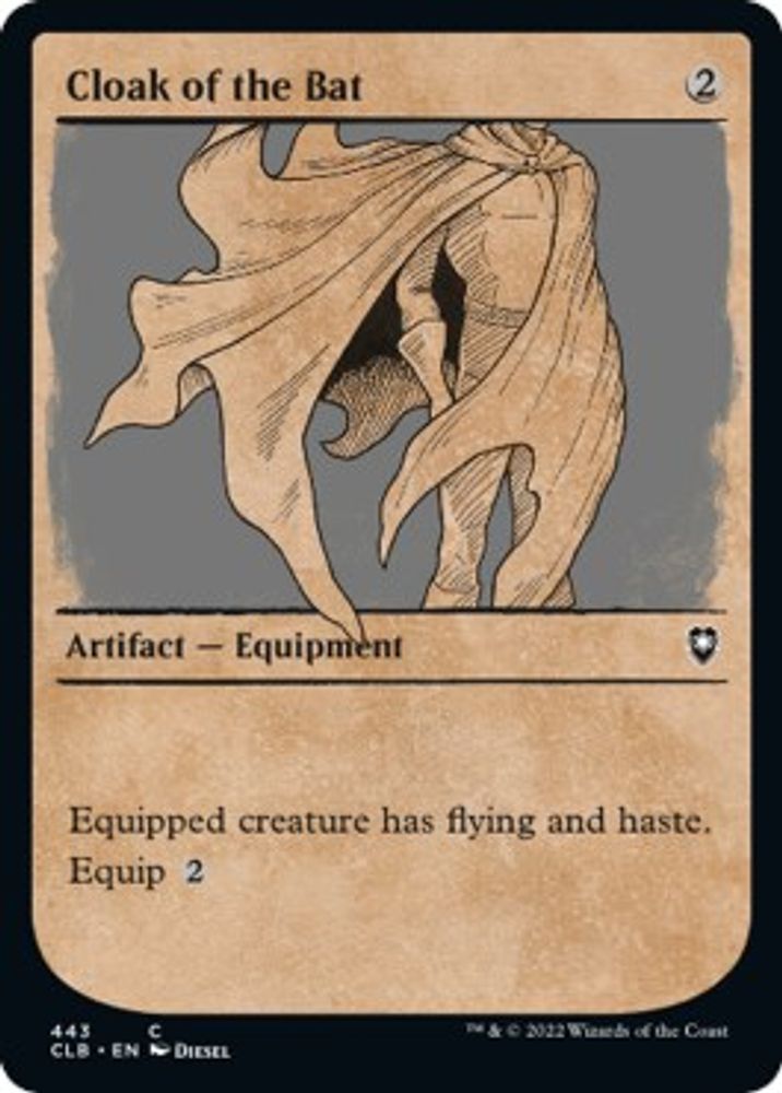 2022 Magic: The Gathering: Commander Legends: Battle for Baldur's Gate (CLB) - Cloak of the Bat Showcase (#443, Common)