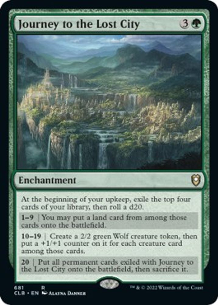 2022 Magic: The Gathering: Commander Legends: Battle for Baldur's Gate (CLB) - Journey to the Lost City (#681, Rare) (, Near Mint)