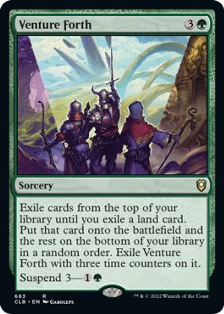 2022 Magic: The Gathering: Commander Legends: Battle for Baldur's Gate (CLB) - Venture Forth (#683, Rare) (, Near Mint)