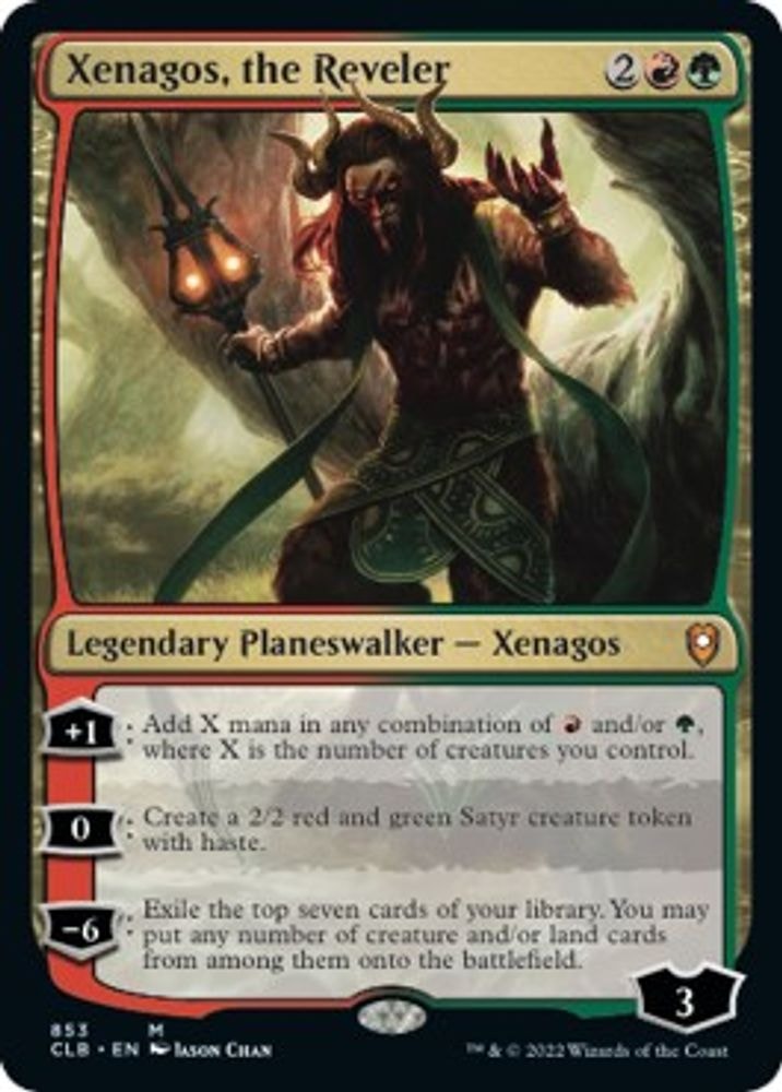 2022 Magic: The Gathering: Commander Legends: Battle for Baldur's Gate (CLB) - Xenagos the Reveler (#853, Mythic Rare) (, Near Mint)