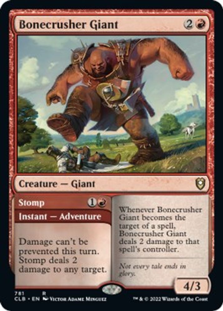 2022 Magic: The Gathering: Commander Legends: Battle for Baldur's Gate (CLB) - Bonecrusher Giant (#781, Rare) (, Near Mint)