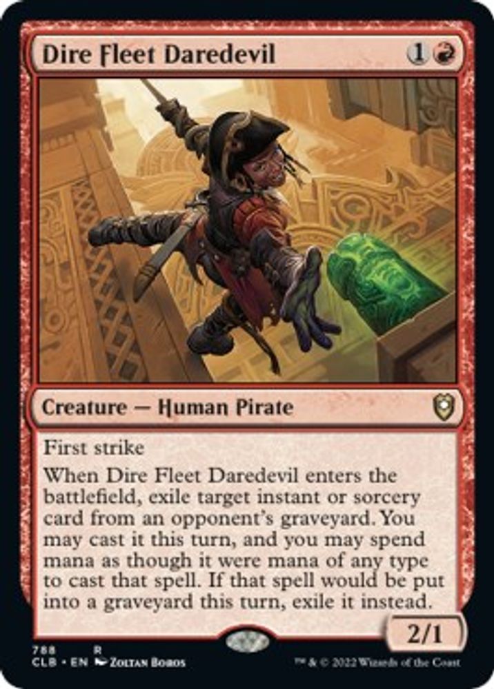 2022 Magic: The Gathering: Commander Legends: Battle for Baldur's Gate (CLB) - Dire Fleet Daredevil (#788, Rare) (, Near Mint)