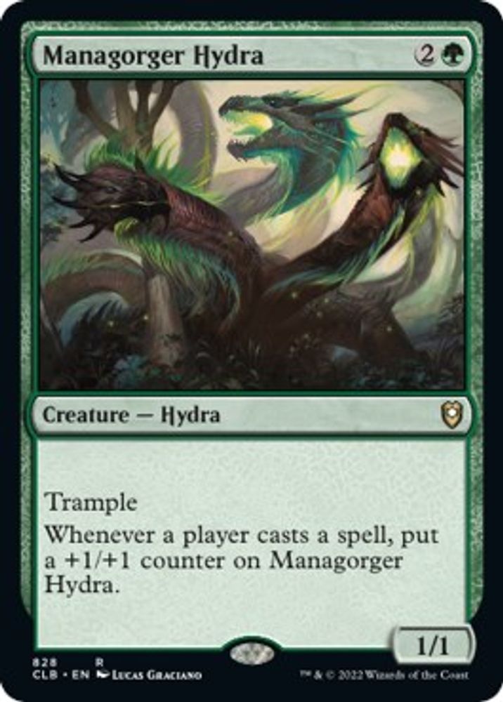 2022 Magic: The Gathering: Commander Legends: Battle for Baldur's Gate (CLB) - Managorger Hydra (#828, Rare) (, Near Mint)