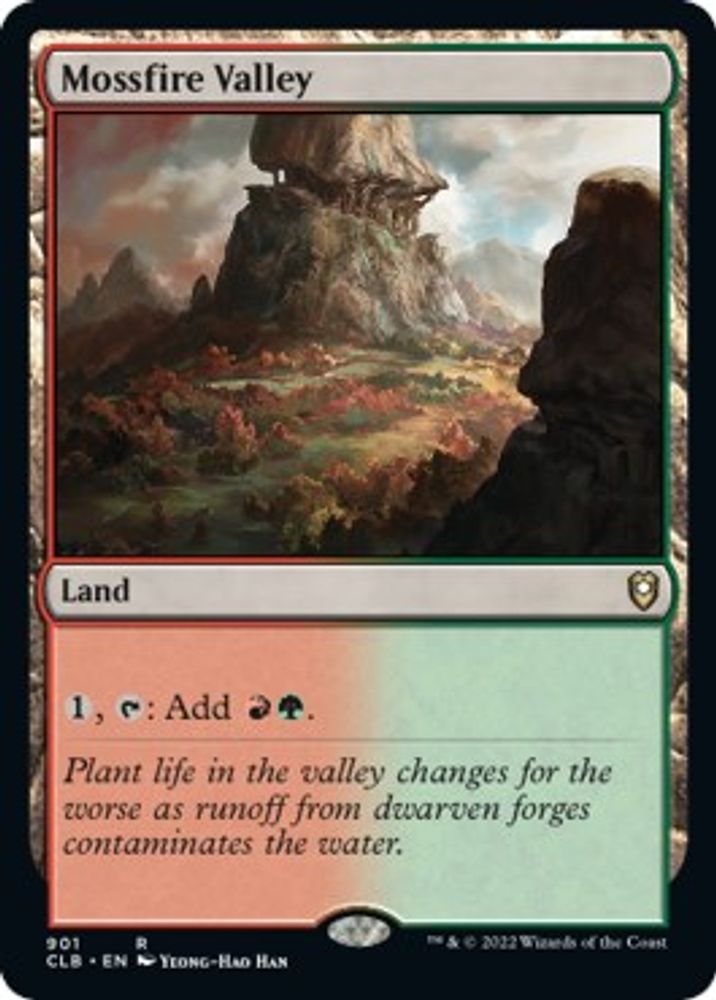 2022 Magic: The Gathering: Commander Legends: Battle for Baldur's Gate (CLB) - Mossfire Valley (#901, Rare) (, Near Mint)