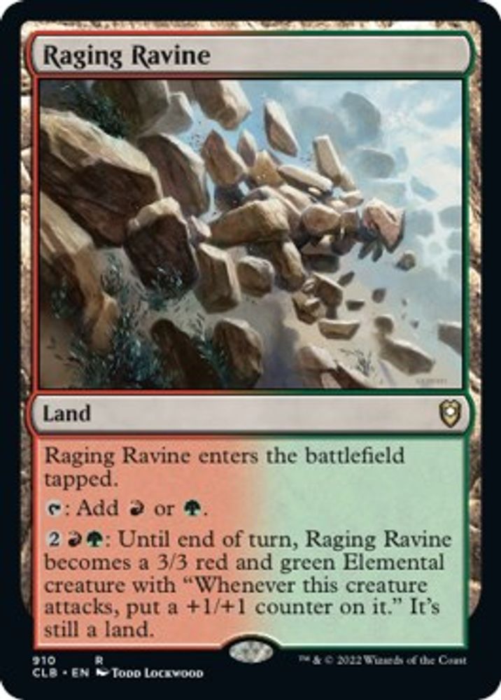 2022 Magic: The Gathering: Commander Legends: Battle for Baldur's Gate (CLB) - Raging Ravine (#910, Rare) (, Near Mint)