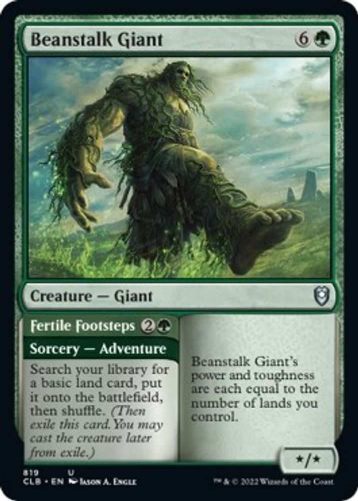 2022 Magic: The Gathering: Commander Legends: Battle for Baldur's Gate (CLB) - Beanstalk Giant (#819, Uncommon) (, Near Mint)