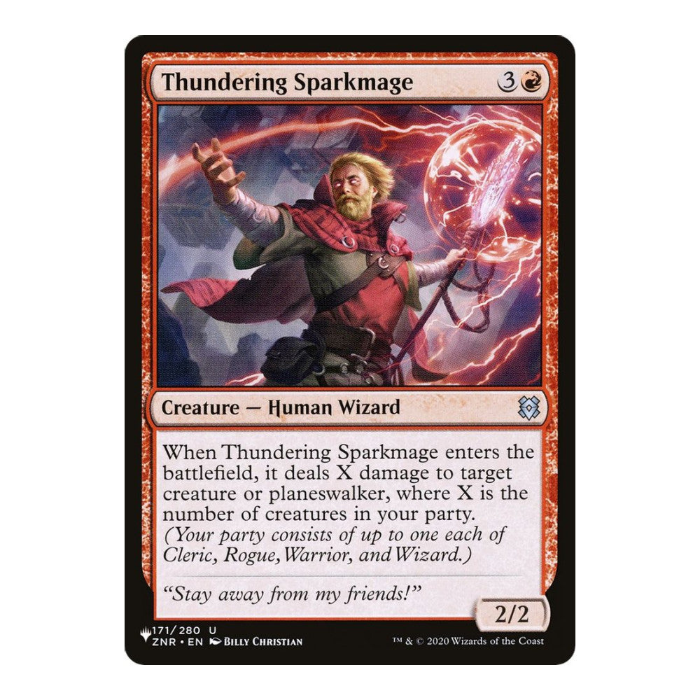 Thundering Sparkmage - The List Reprints () - Near Mint -