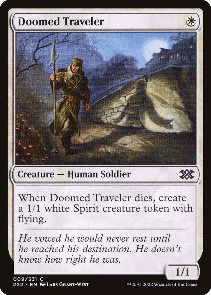 2022 Magic: The Gathering: Double Masters 2022 (2X2) - Doomed Traveler (#9, Common) (, Near Mint)
