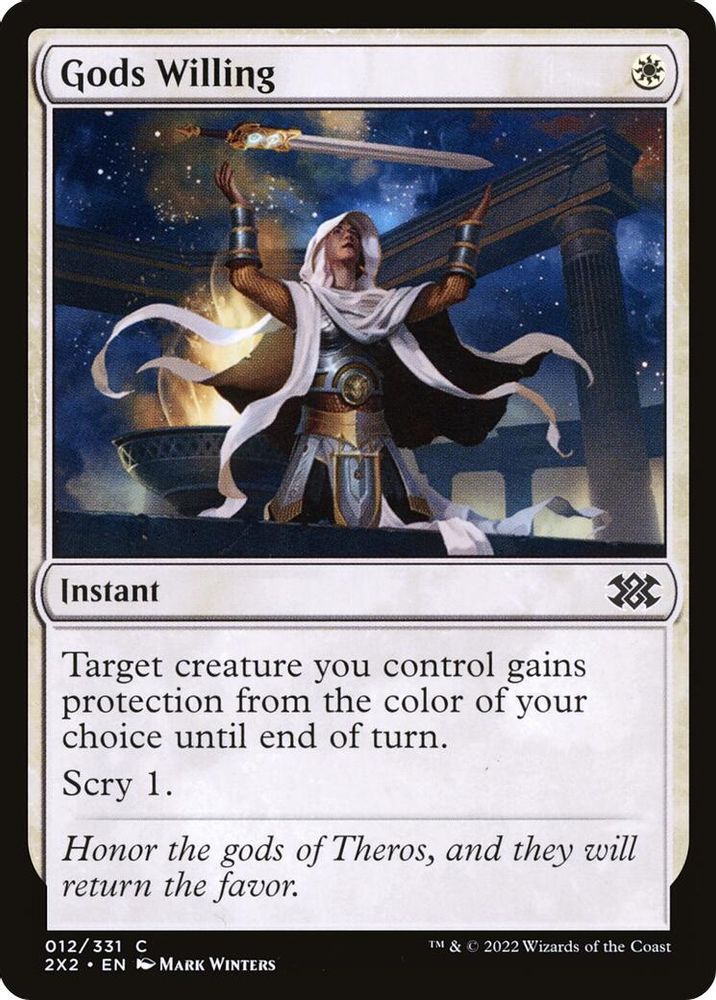 2022 Magic: The Gathering: Double Masters 2022 (2X2) - Gods Willing (#12, Common) (, Near Mint)