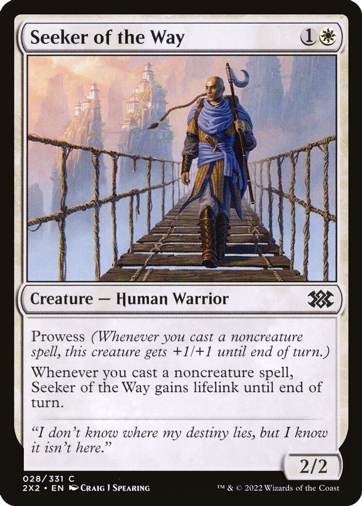 2022 Magic: The Gathering: Double Masters 2022 (2X2) - Seeker of the Way (#28, Common) (, Near Mint)